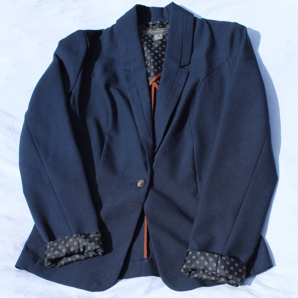 Navy Blazer w/ Design Inside
